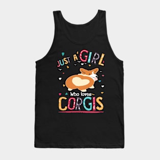 Just A Girl Who Loves Corgi (122) Tank Top